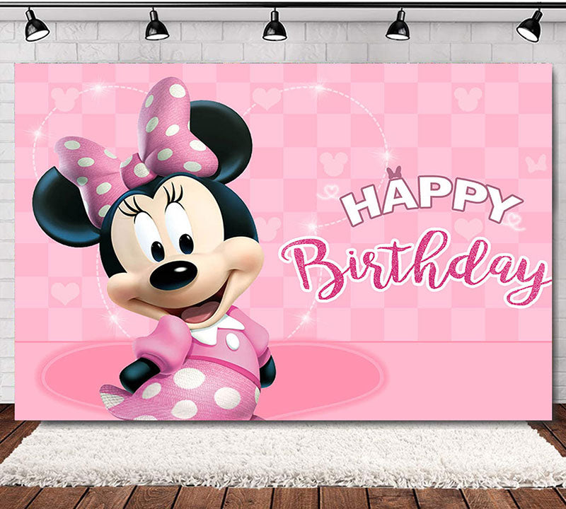 Minnie Mouse Fabric Backdrop Banner