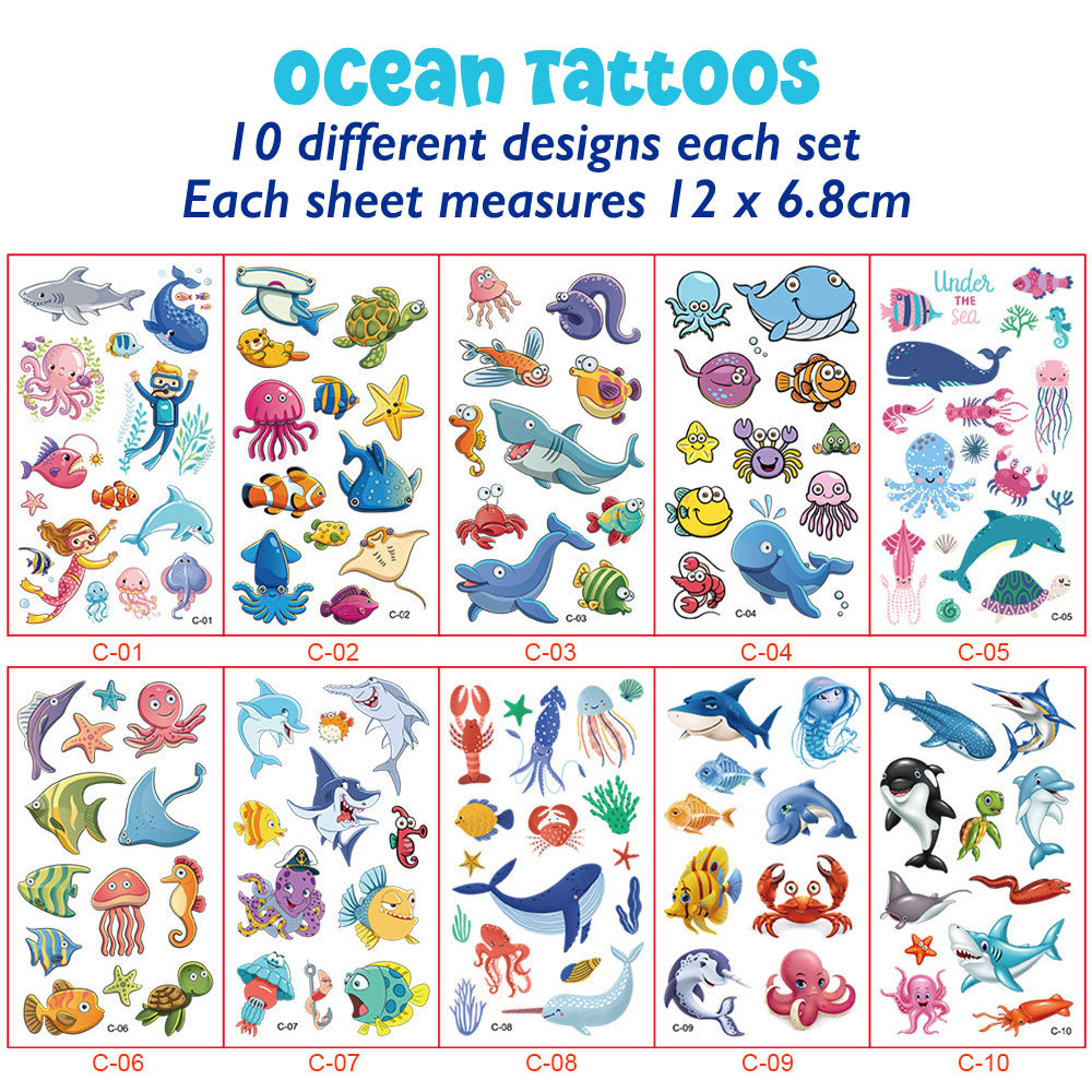 Temporary Tattoo Stickers (10pc)