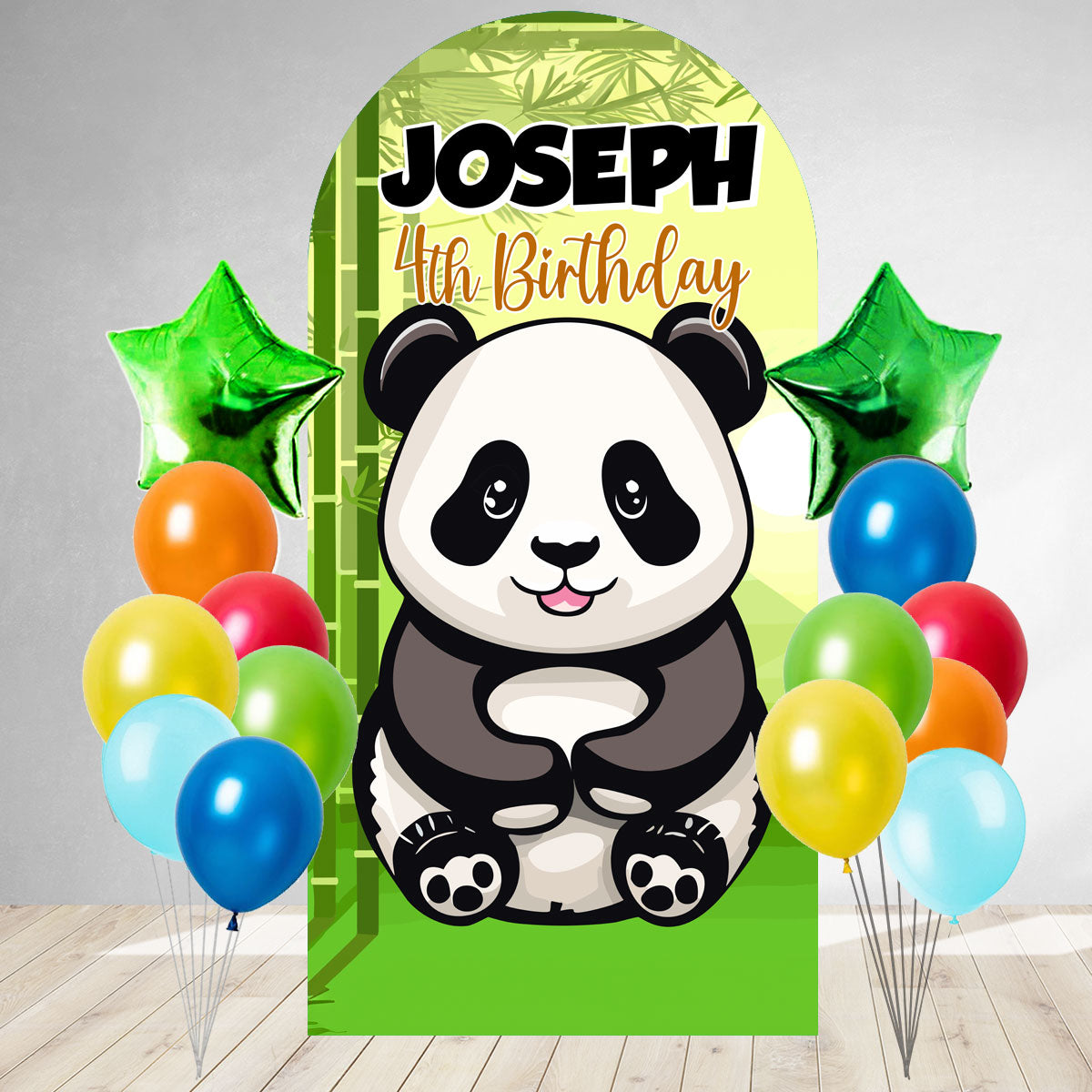 Panda DIY Birthday Backdrop & Balloon Set