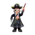 Pirate standing balloon with a hook and tricorn hat on a white background