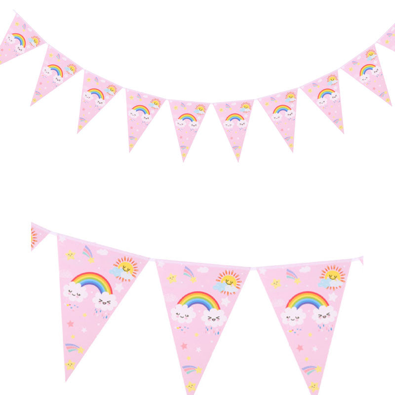 Rainbow Clouds Flag Banner