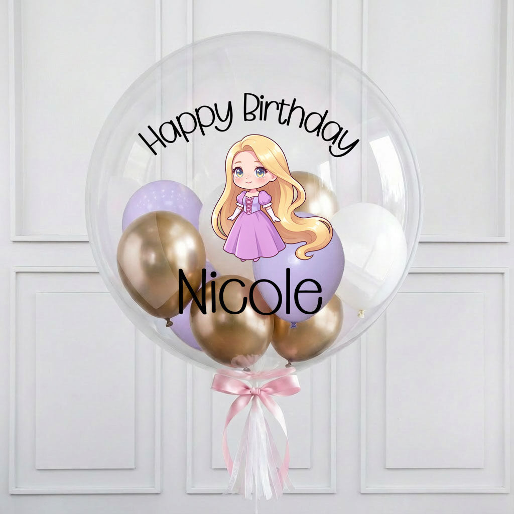 Customised Rapunzel Bubble Balloon