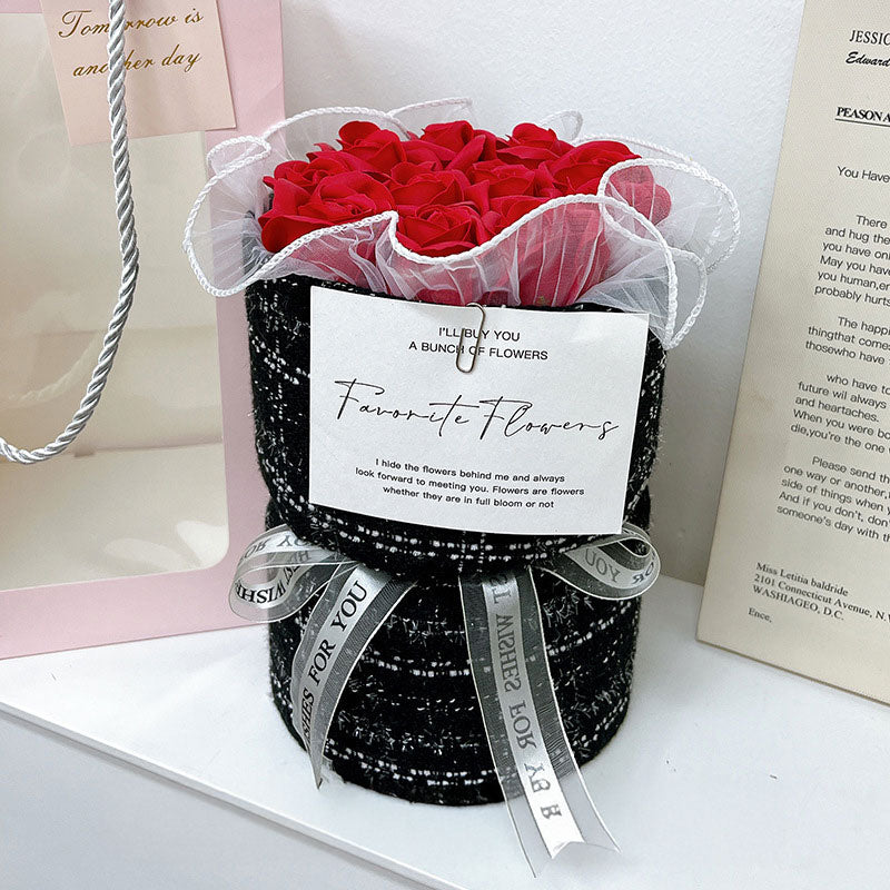 Red Roses Flower Plush Toy Bouquet