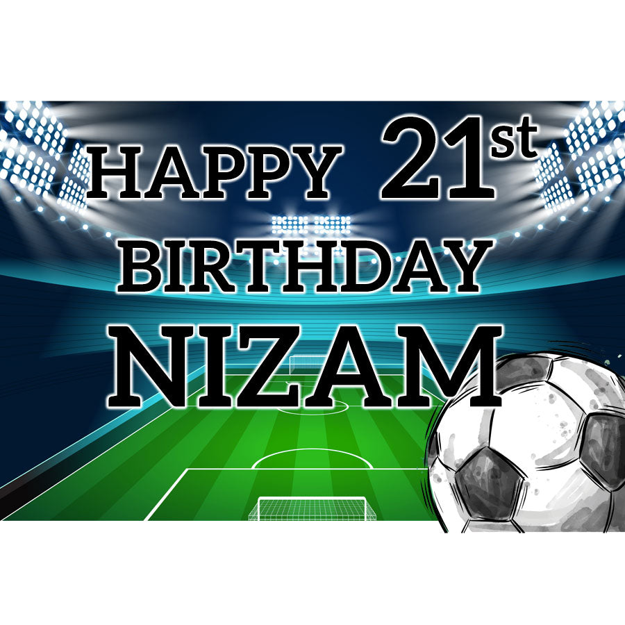 Soccer Customised Birthday Backdrop