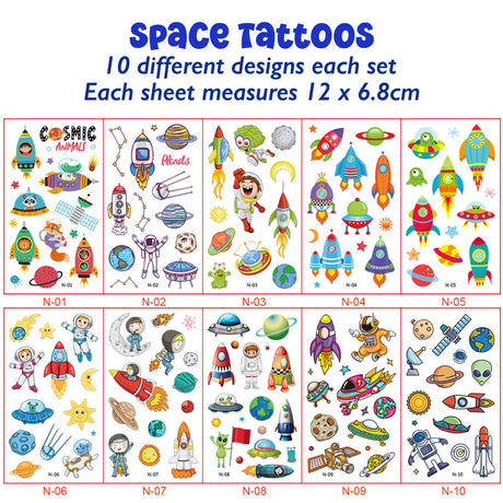 Temporary Tattoo Stickers (10pc)