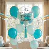 Customised Bubble Balloon with 2 Confetti Coloured Latex Bouquets