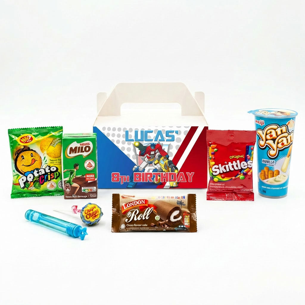 Custom Transformers Treat Box with Snack Favours