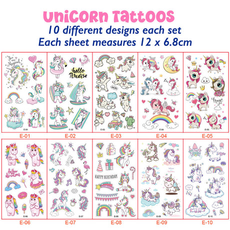 Temporary Tattoo Stickers (10pc)