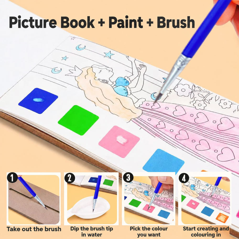 Kids Watercolour Painting Book