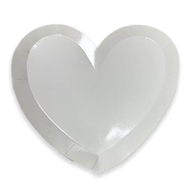 Heart Shaped White Party Plates