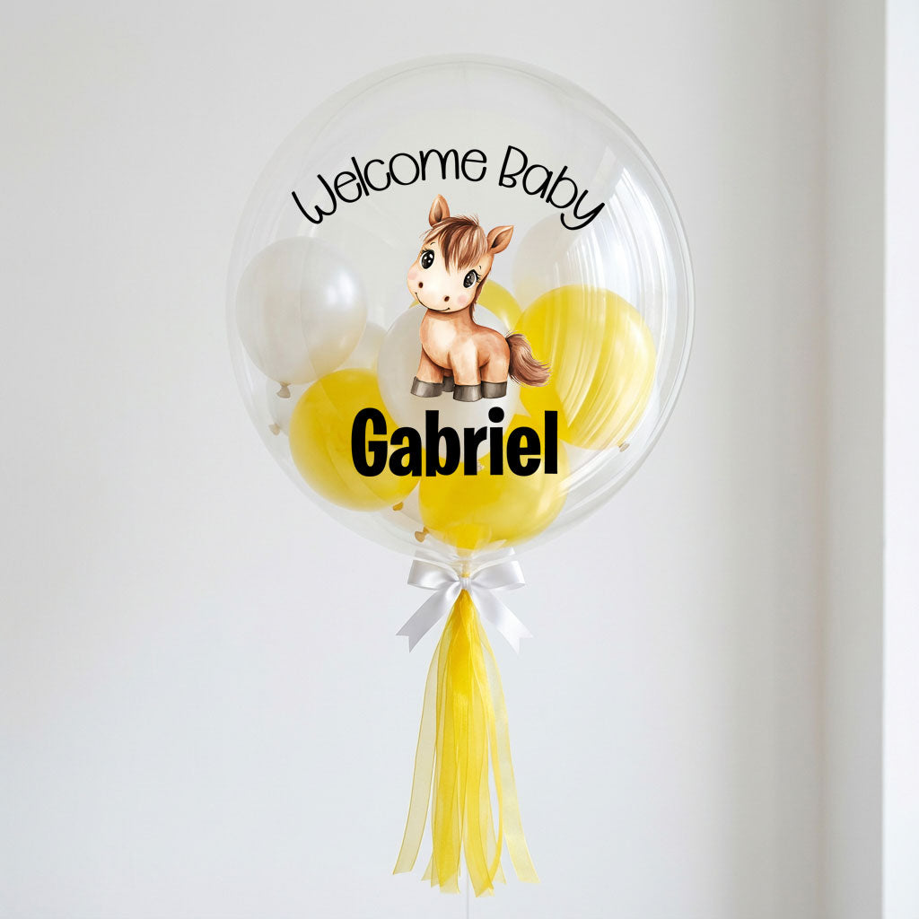 Customised Horse Welcome Baby Balloon