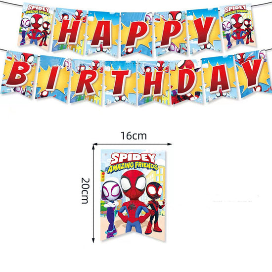 Spidey & His Amazing Friends FT Happy Birthday Banner