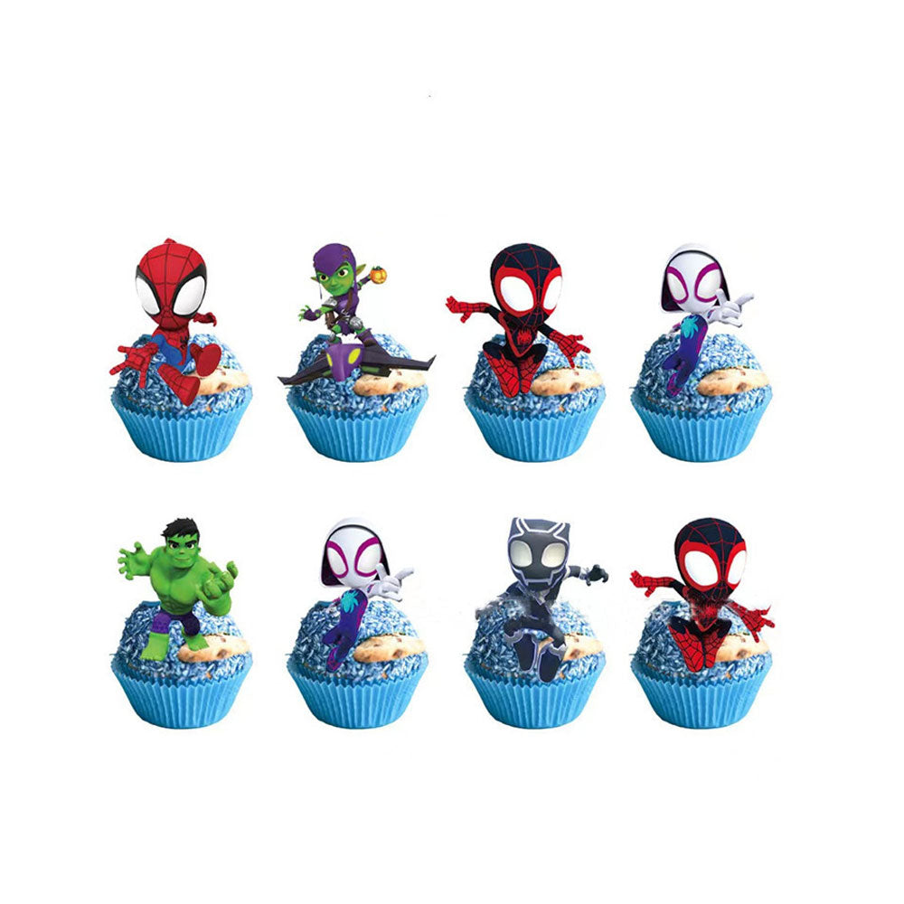 Personalised Marvel Spider-Man Cake Topper – Spidey And His Amazing Friends, Birthday, Cardboard/Gloss, Custom Name