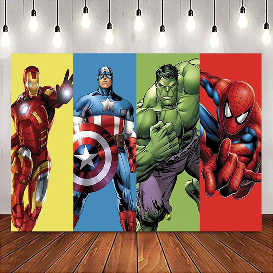 Avengers Party Fabric Backdrop Banner