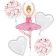 Pink Ballerina Balloon Bouquet as a surprise gift for the sweet birthday girl.