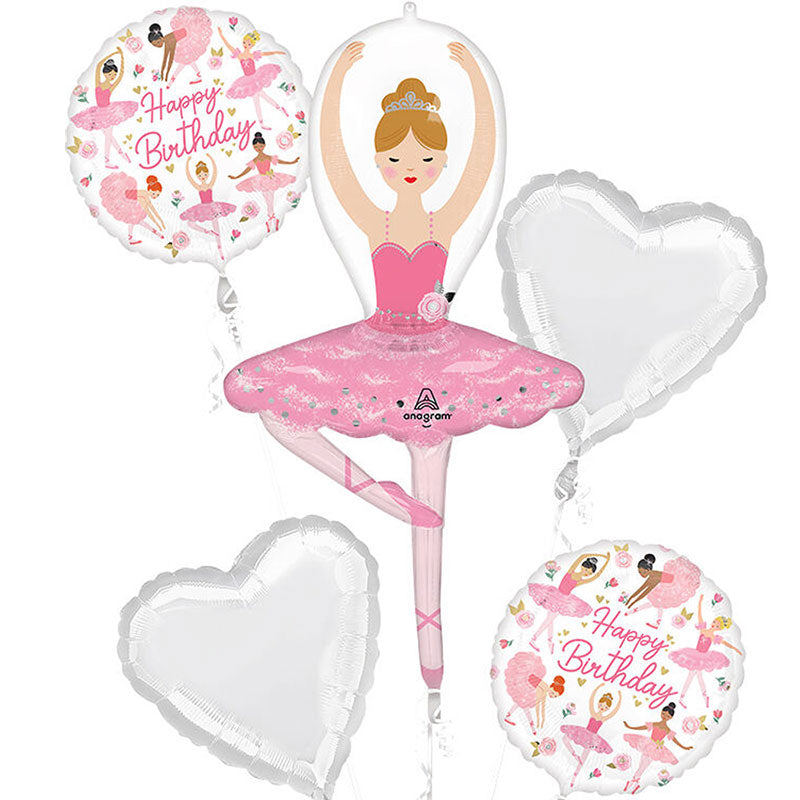 Pink Ballerina Balloon Bouquet as a surprise gift for the sweet birthday girl.