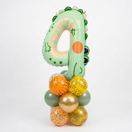 Cute Jungle Animal Number Balloon Column