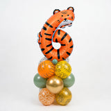 Cute Jungle Animal Number Balloon Column
