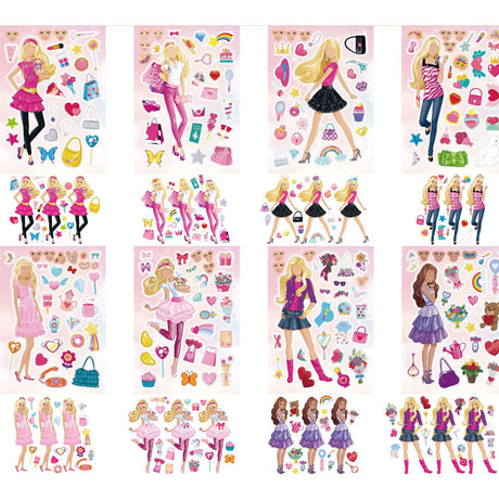 Barbie Doll Make a Face Activity Sticker Sheets (12pc)