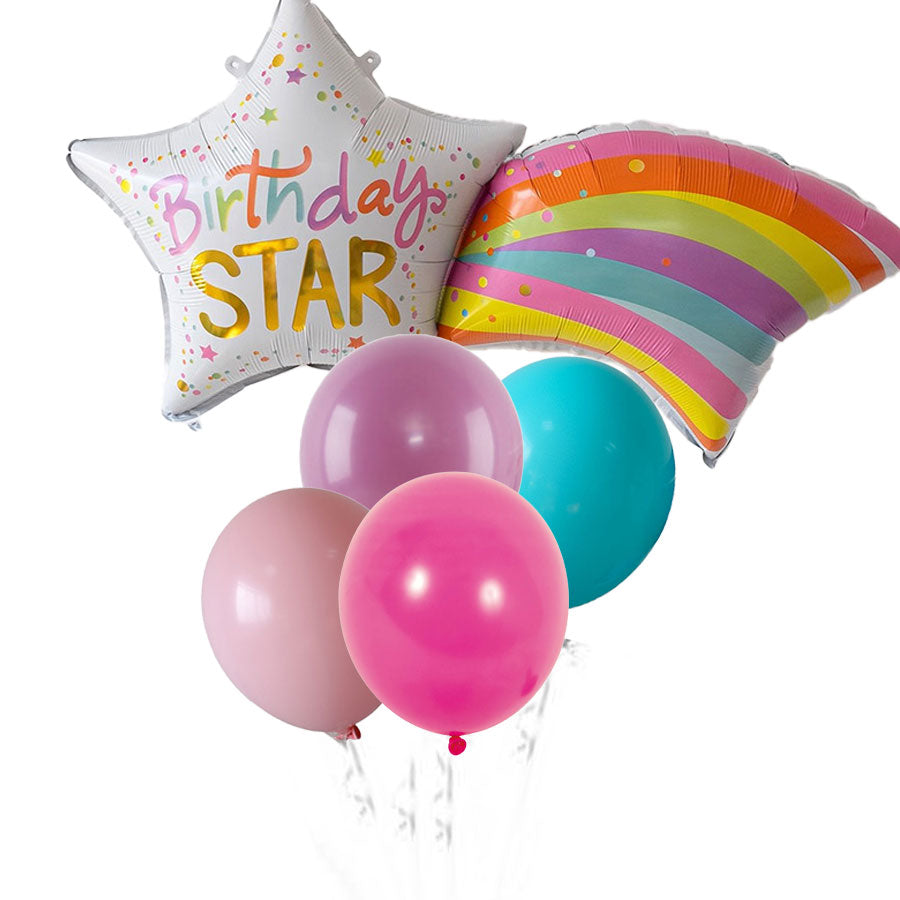 Birthday Star Latex Balloon Bouquet