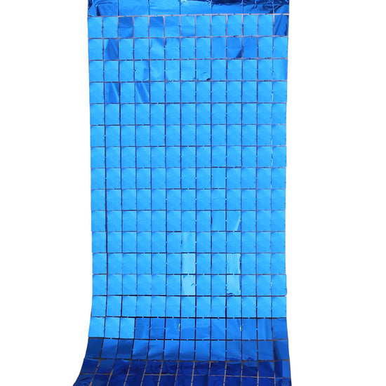 Blue Foil Block Backdrop