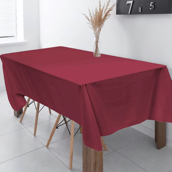 Burgundy Plastic Table Cover (274cm)