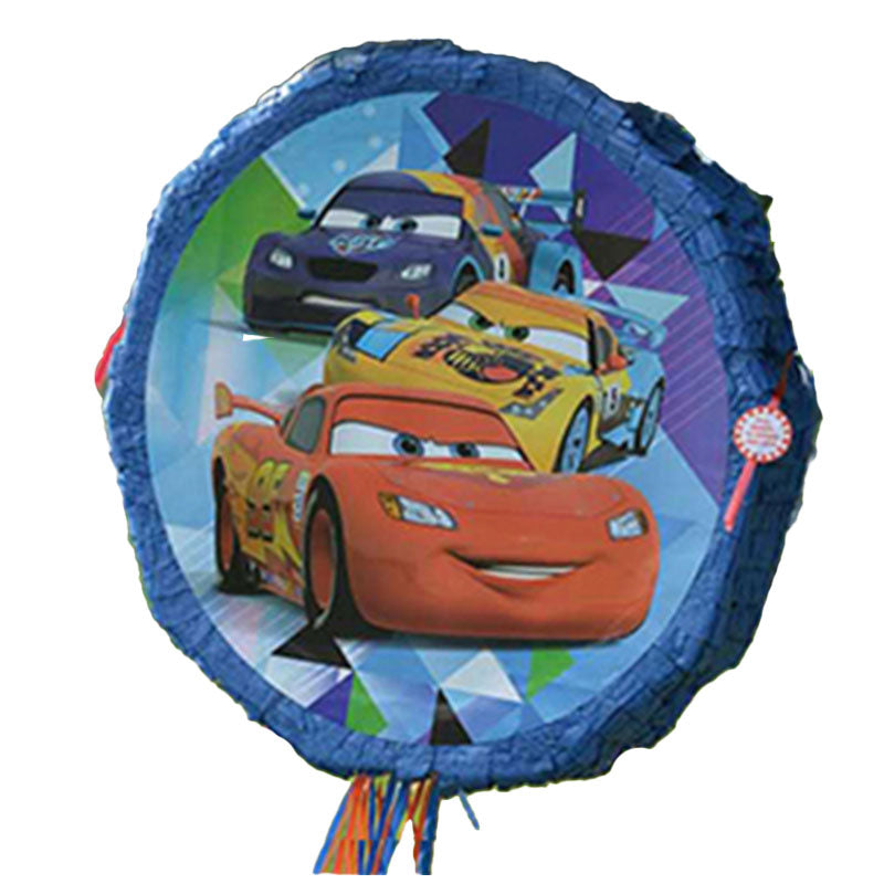 Disney Cars Pinata (Round) - Featuring Lightning McQueen and friends.