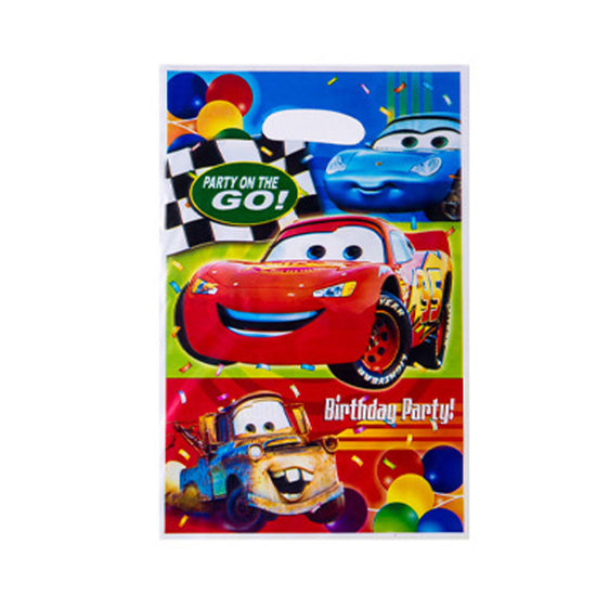 Load image into Gallery viewer, Lightning McQueen Cars themed treat bags for the party goodies.
