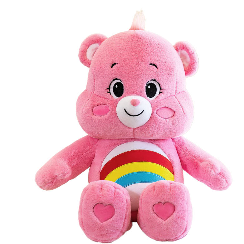 Cheer Bear gift plush toy wrapped in a balloon for a Care Bear collector.