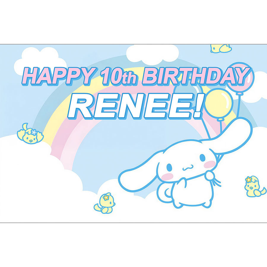 Cinnamoroll Customised Birthday Backdrop
