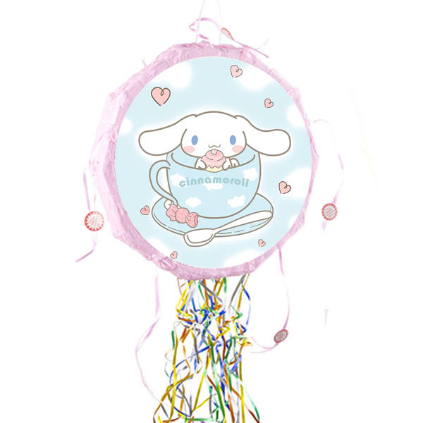 Cute Cinnamoroll Happy Birthday Pinata - An interesting inclusion for the perfect party. Decorates and provides a fun game for the kids!