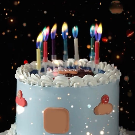 Load image into Gallery viewer, Rainbow Colorful Flames Birthday Candles
