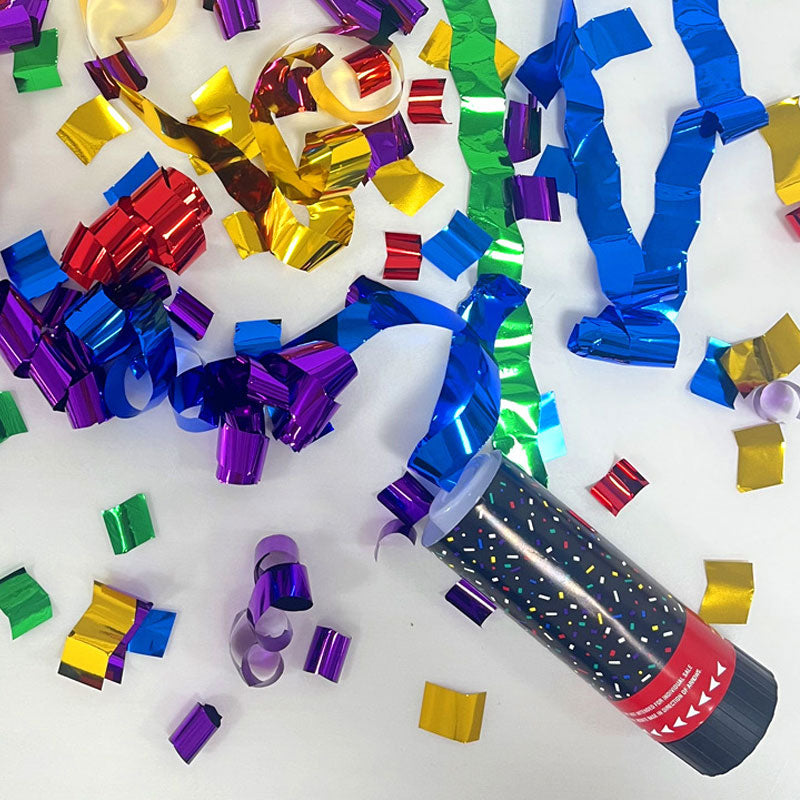 Colour Confetti Popper (Black)
