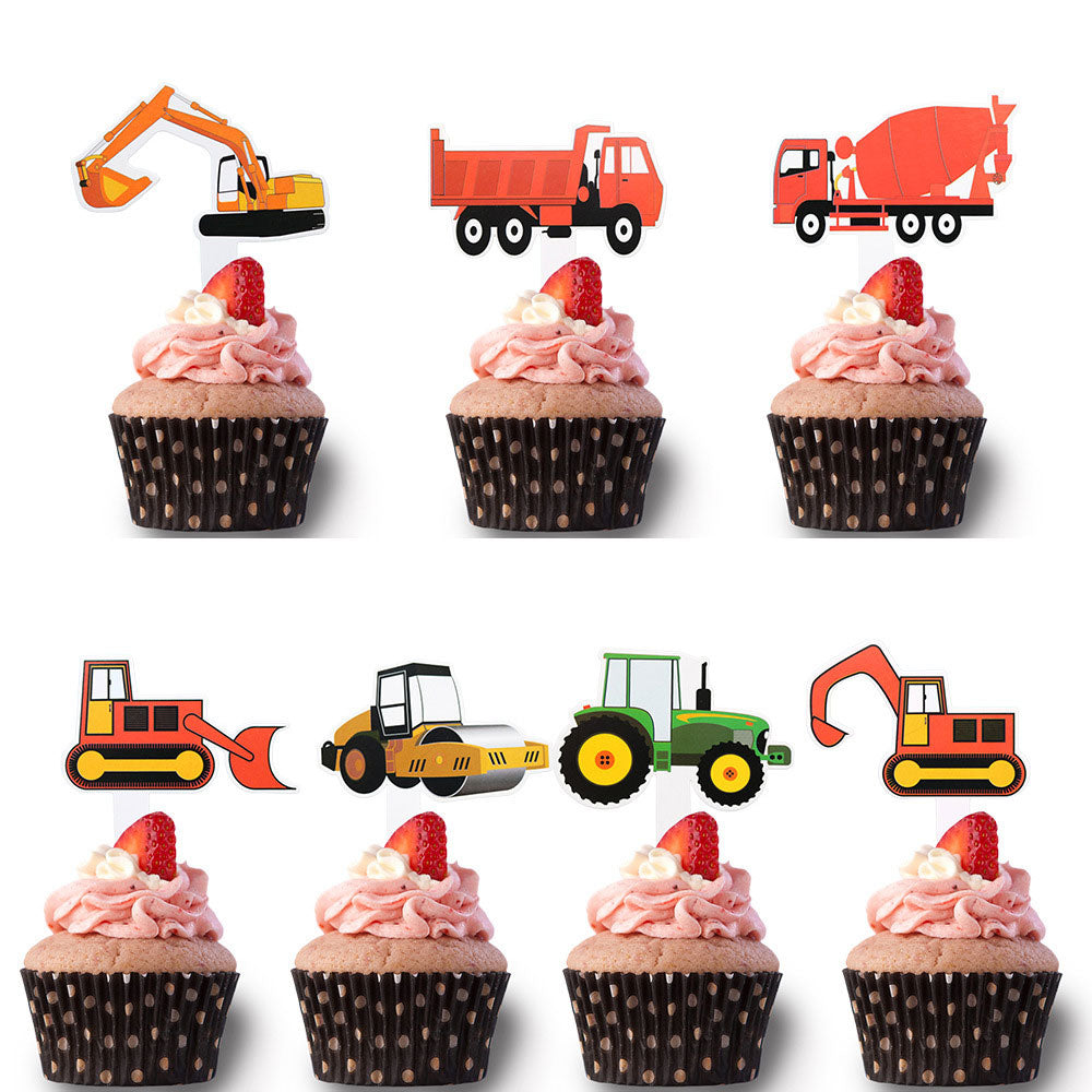 Construction Truck Cake Cupcake Pick