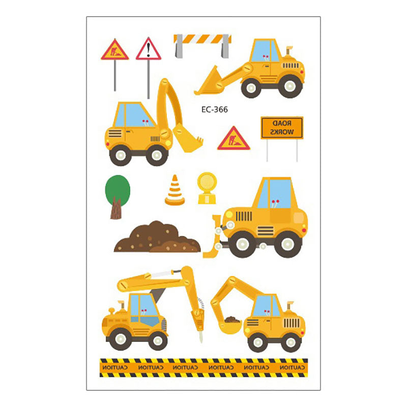 Construction Trucks Tattoo (1 sheet)