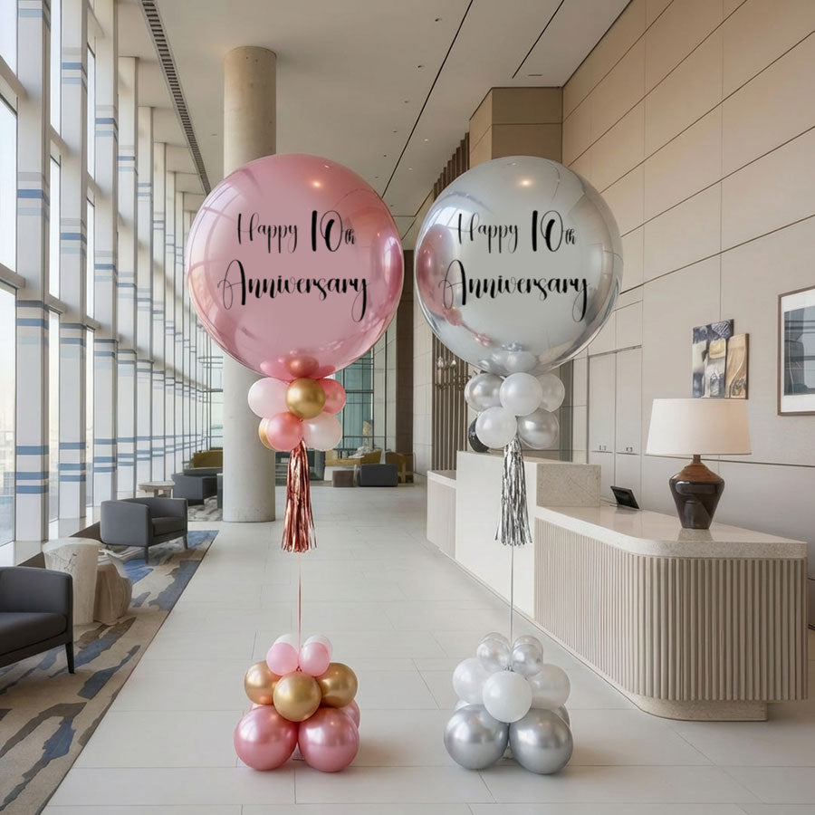 Customised Jumbo Latex Balloon with Tall Stand For Corporate Event