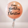 Rose gold balloon customised with a special message for the birthday star!