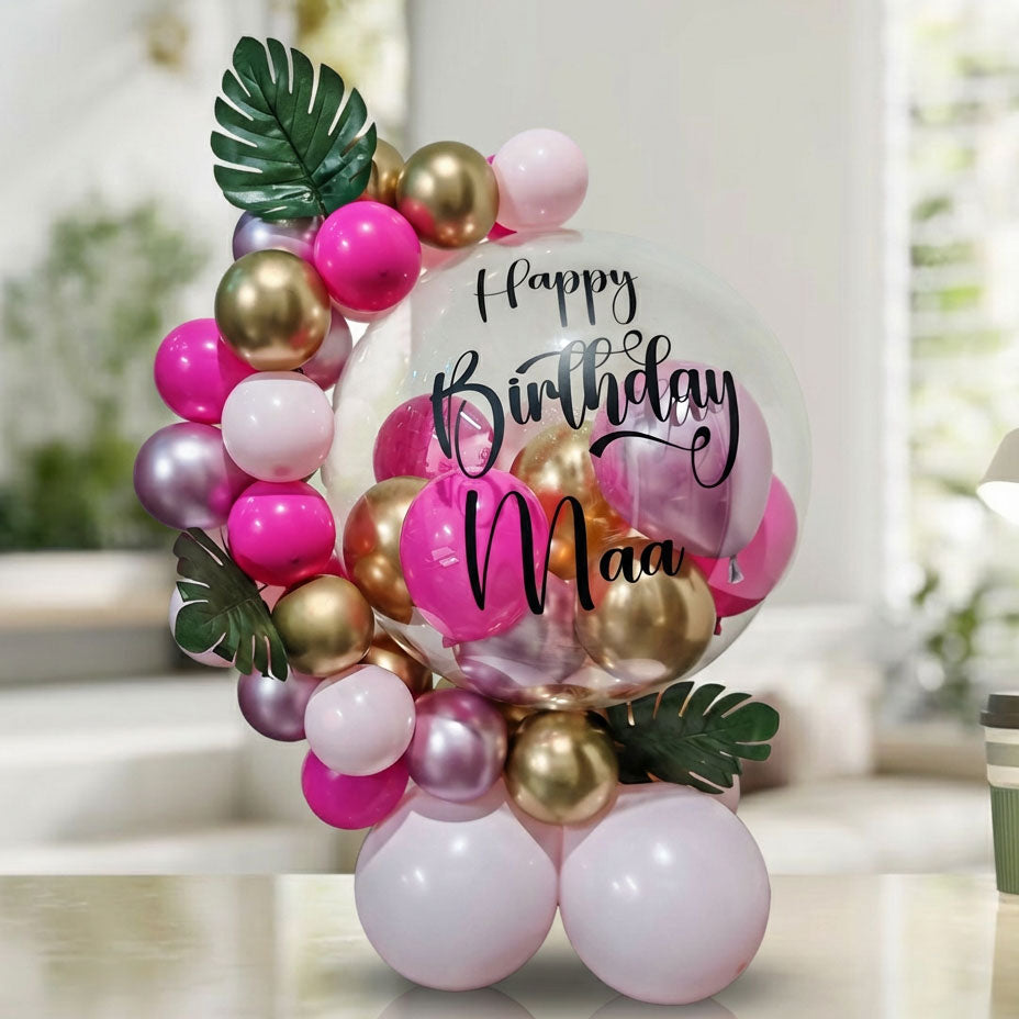 Custom Premium Chrome Birthday Crystal Balloon Gift