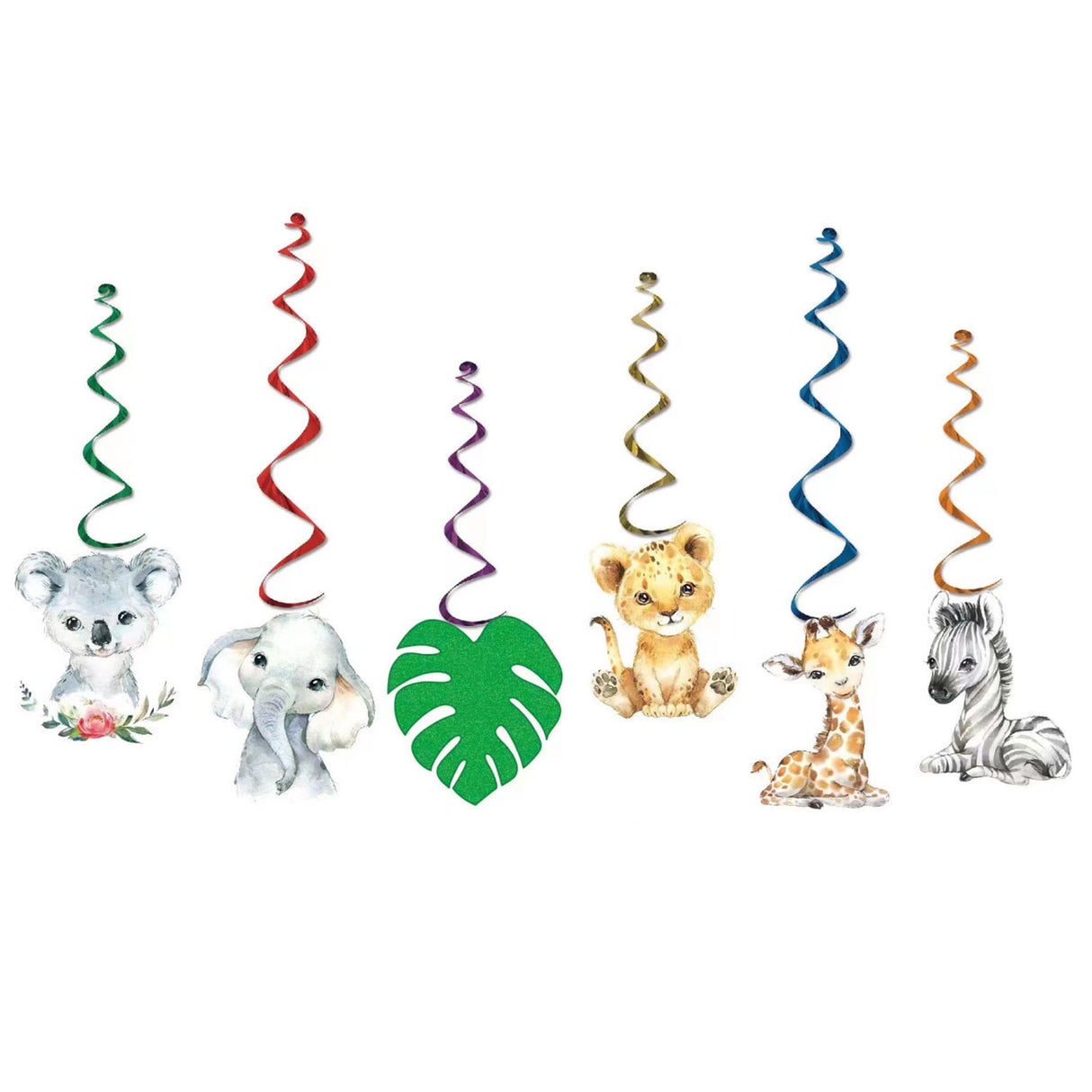 Cute Animals Party Swirl Decoration