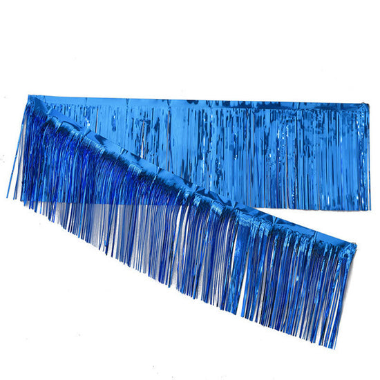 Blue Foil Streamer Garland