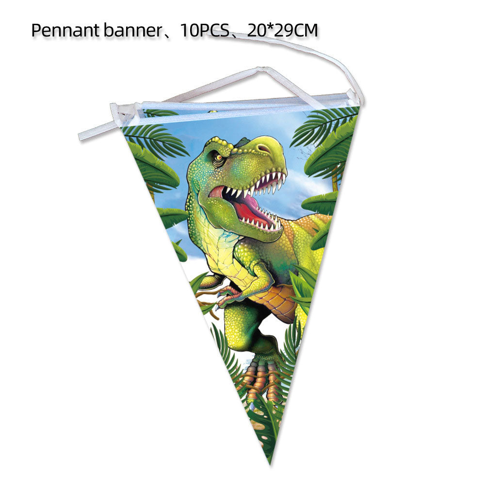 Dinosaur Land Flag Banner
