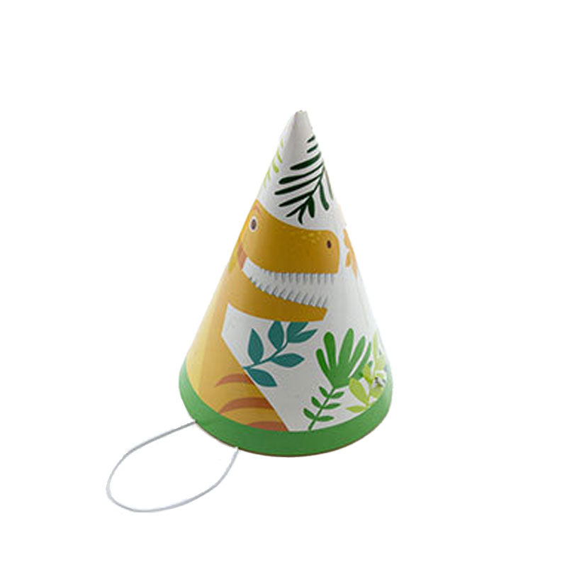 Dinosaur Motif Cone Hats (16pc)