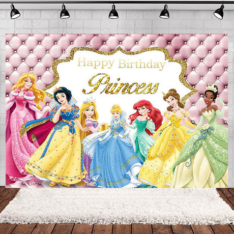 Princess Birthday Large Backdrop to decorate for your cake table set up.