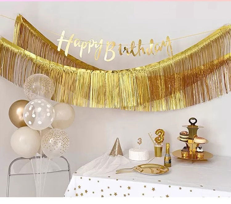 Gold Foil Streamer Garland