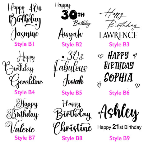 Customised Twilight Coloured Bubble Balloon with 2 Latex Bouquet