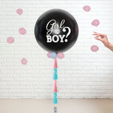 36" Gender Reveal Burst Latex Balloon with Mini Balloons