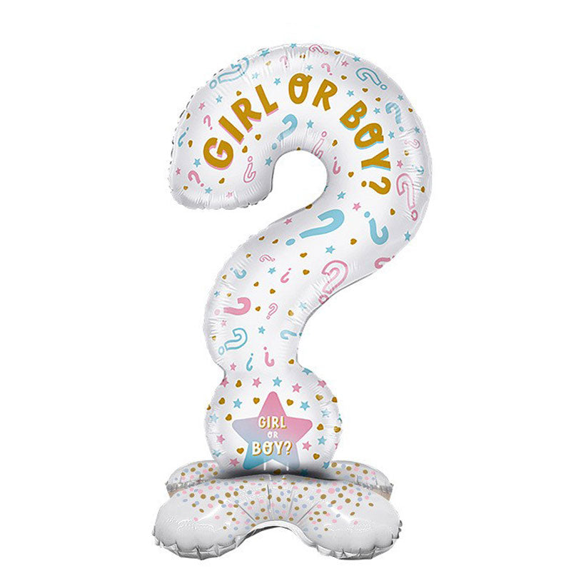 43" Question Mark Gender Reveal Standing Balloon