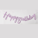Glitter Lilac Happy Birthday Letter Bunting