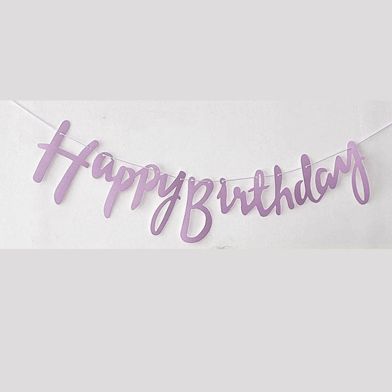 Glitter Lilac Happy Birthday Letter Bunting