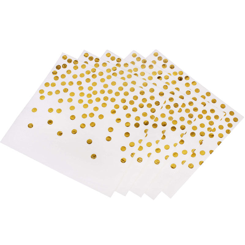 Gold Dots Paper Napkins (10pc)
